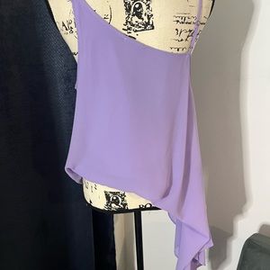 ASYMMETRIC LAVENDER VENUS SIZE 12 TOP BLOUSE